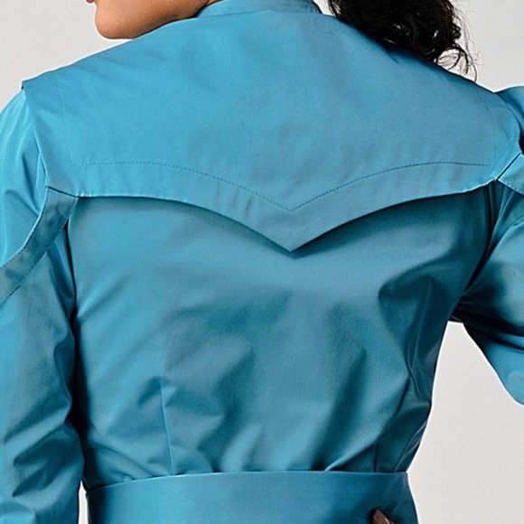 Teal Blue Belted Utility Jumpsuit - Picture 11 of 12